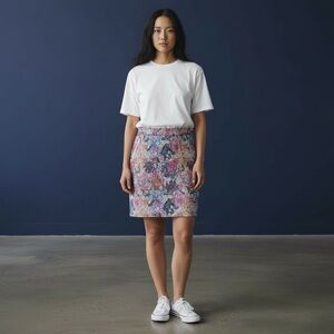 💛 2 for $30 - H&M Multicolor Floral Pencil Skirt w/Gold Zipper Pockets | Sz: 10